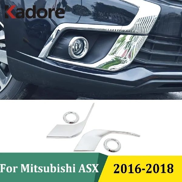 

Для Mitsubishi ASX RVR Outlander Sport 2016 2017 2018, передняя противотуманная фара, отделка бровей, противотуманная фара, крышка, внешние аксессуары автомобиля