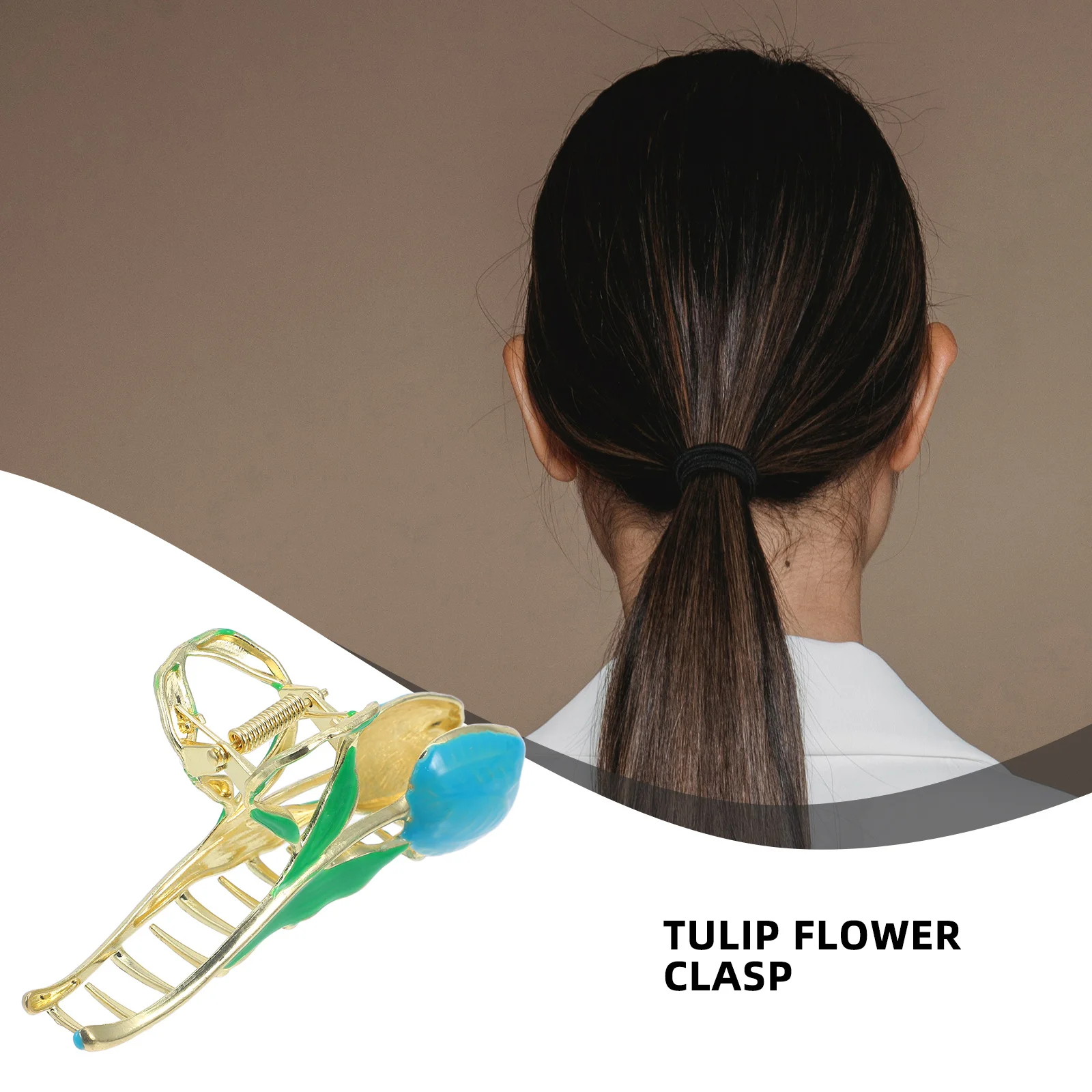 

Tulip Flower Hair Claw Clip Stylish Accessory for Ceremony Birthday Banquet Occasions Women Girls Hairstyles Hair Claw Clip