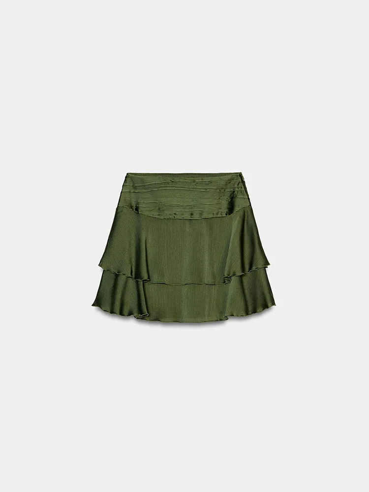 

Spring 2026 Women's Sweet Silk Satin Layered Decoration Cake Skirt New Arrival Ethnic Stage Costume Faionable Trendy