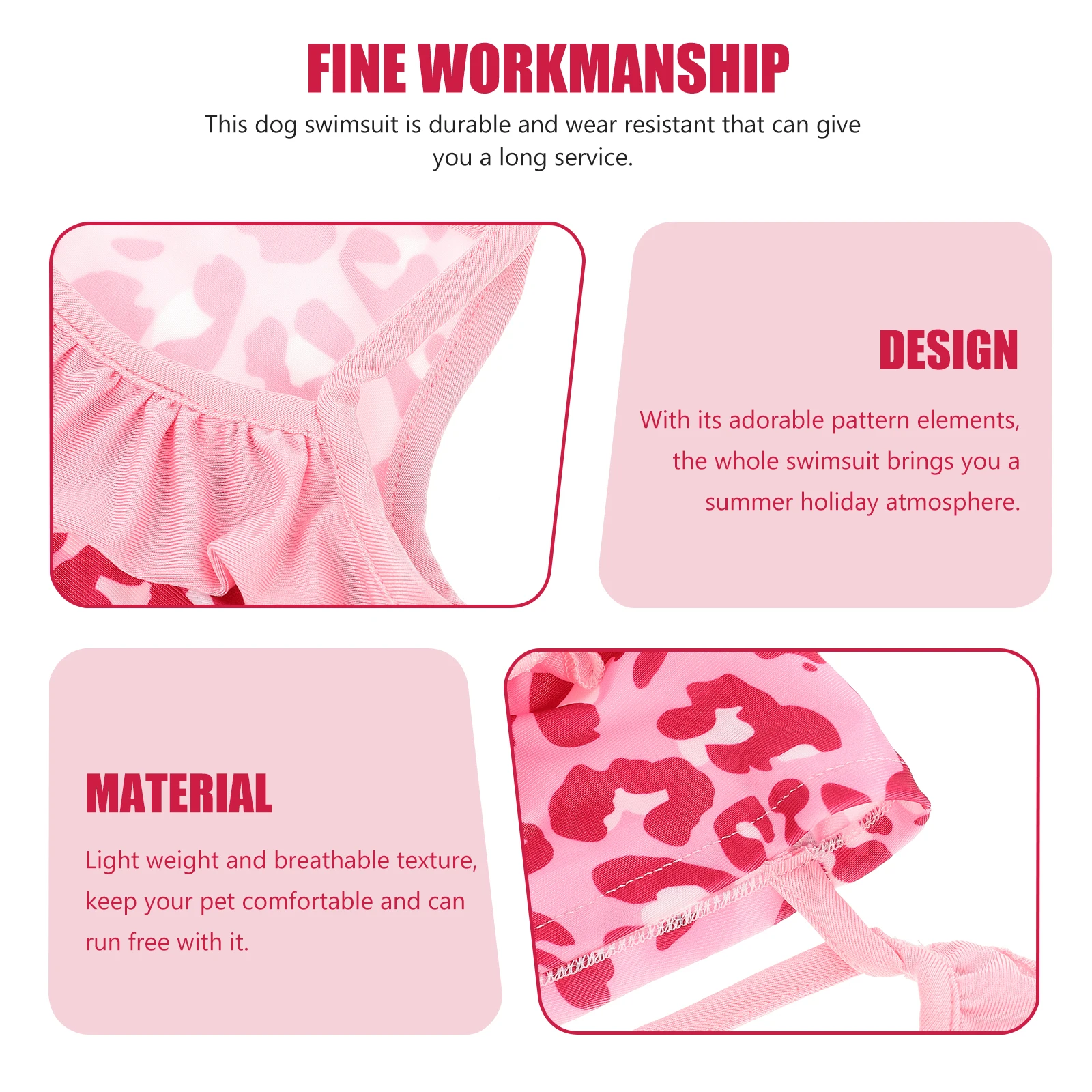 

1 set 1 Set Small Dog Swimsuit Pet Beach Apparel Puppy Skirt Bichon Dress Summer Costume Lightweight Comfortable Pool Beach Sea