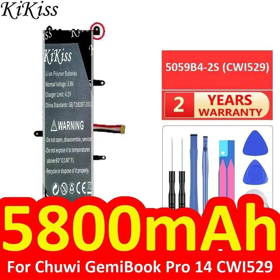 

For Chuwi Gemibook Pro 14 CWI529 Laptop 5800mAh Laptop Battery Premium Replacement 5059B4-2S CWI529 10PIN 7Lines NO Frame