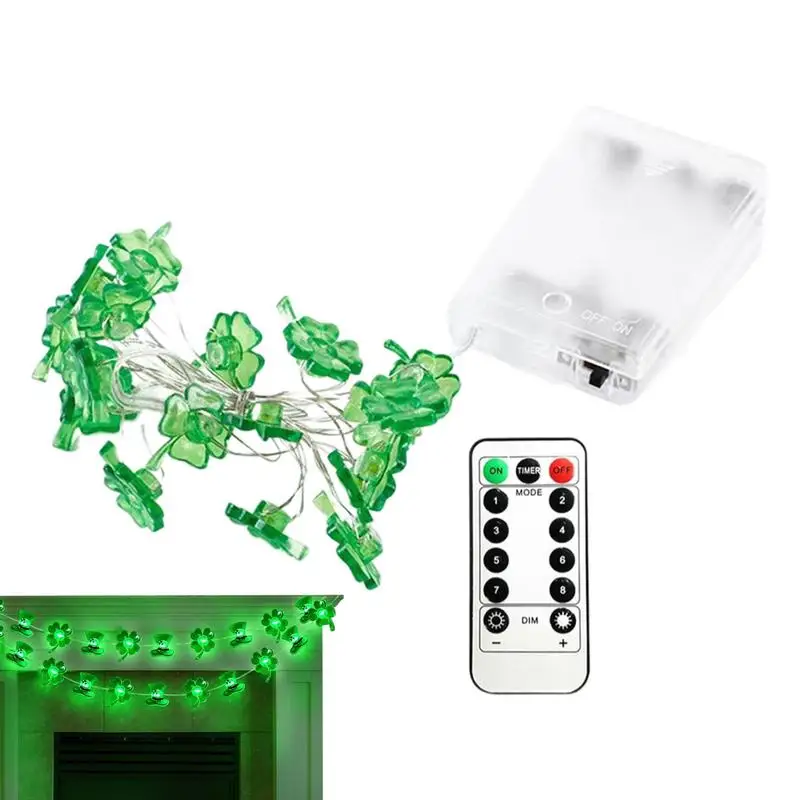 

Гирлянды на День Святого Патрика, уличная сказочная лампа на День Святого Патрика, домашние светодиодные фонари для спальни, каминной лестницы, передняя дверь