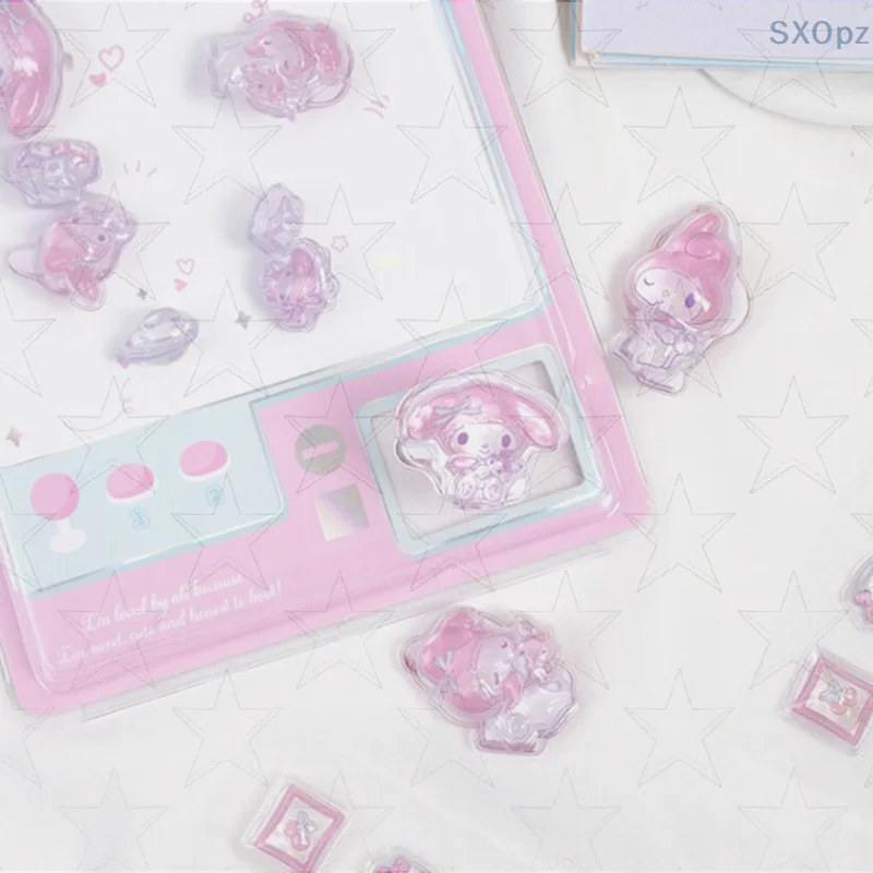 Sanrio My Melody 3D reliëf kristal sticker cartoon driedimensionale sticker DIY telefoonhoesje dagboek decoratie geschenken