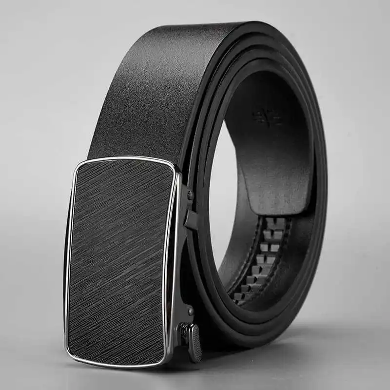 Belt for men, two-layer cowhide, bare body, buckle waistband, high-end pants belt
