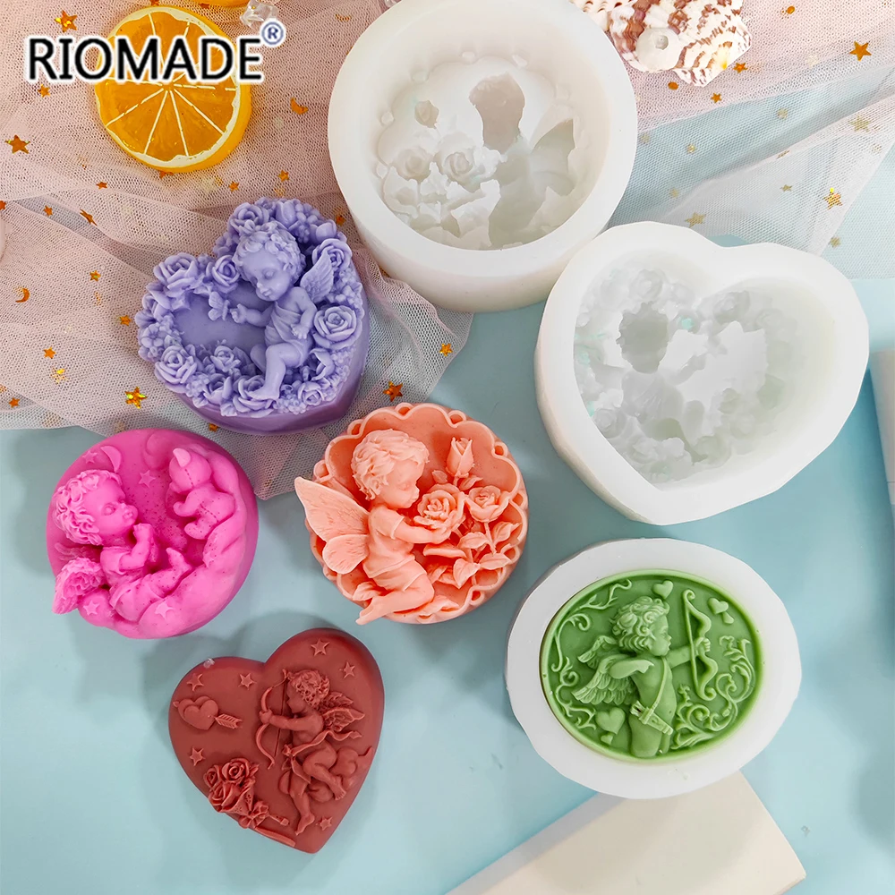 Angel Cupid Baby Soap Mold DIY Handmade Soap Making Silicone Molds Baking Fondant Decorating Tools Chocolate Dessert Mould