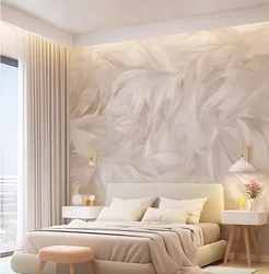 Customized Cream Style Abstract Art Feather Flower Pattern Wallpaper TV Background Wall Decoration Bedroom European Wall mural