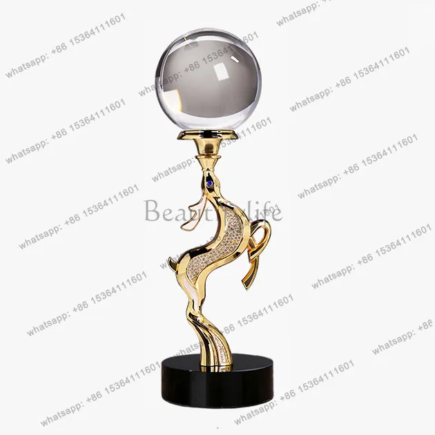 

Ornament light luxury high-end creative crystal ball housewarming gift living room entrance TV cabinet decoration