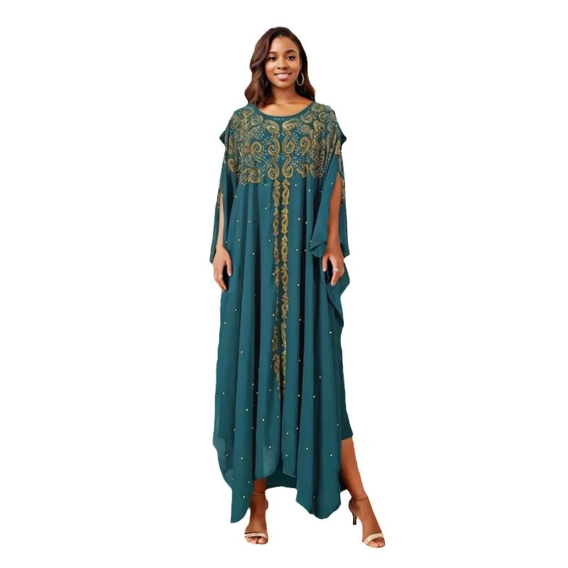 Plus size africano abayas para mulheres dubai muçulmano moda vestido kaftan vestidos de festa à noite boubou robe outfits roupas africanas