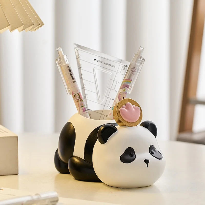 

Panda Pen Holder Desktop Storage Box Office Creative Decoration Girl'S Birthday Gift