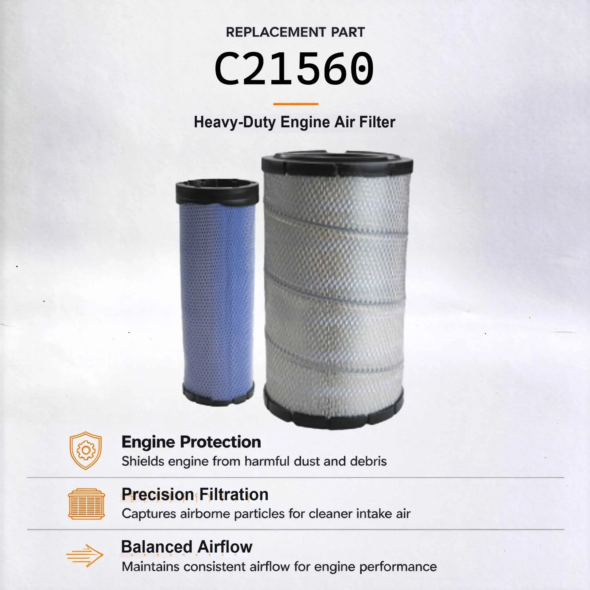New Air Filter  546626 For Hitachi EX200-2 EX200-3 For Sumitomo SH100A2 SH100A3 SH120A3 SH120Z3 SH130 SH130-A3 SH160-3 SH200