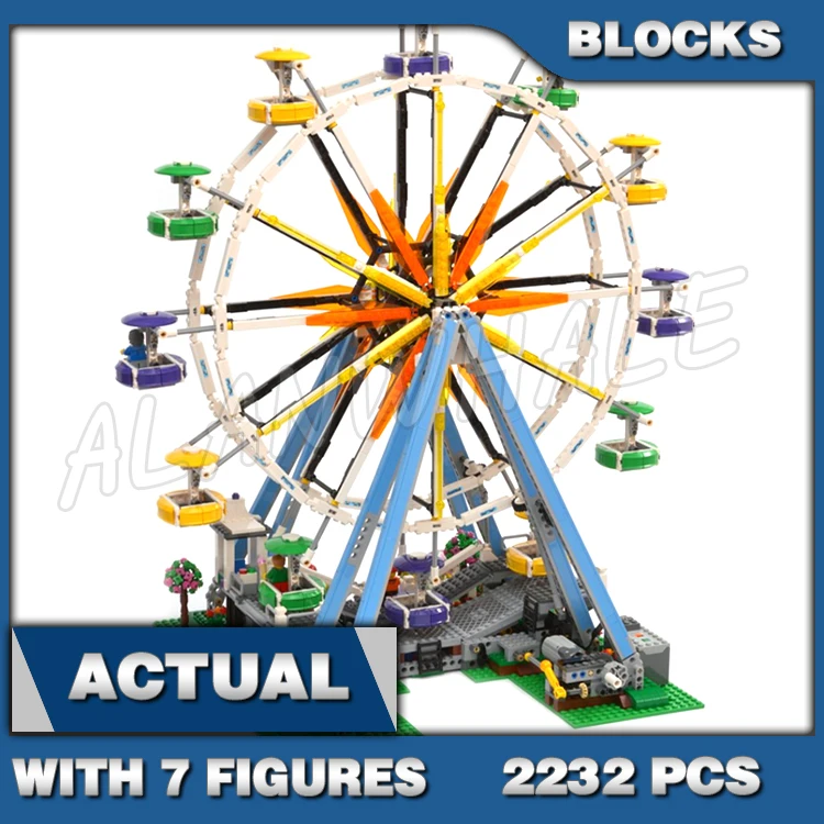 

2232pcs Creative Expert Fairground Ferris Wheel Colorful Gondola Carnival 15012 Building Block Sets Compatible With Model