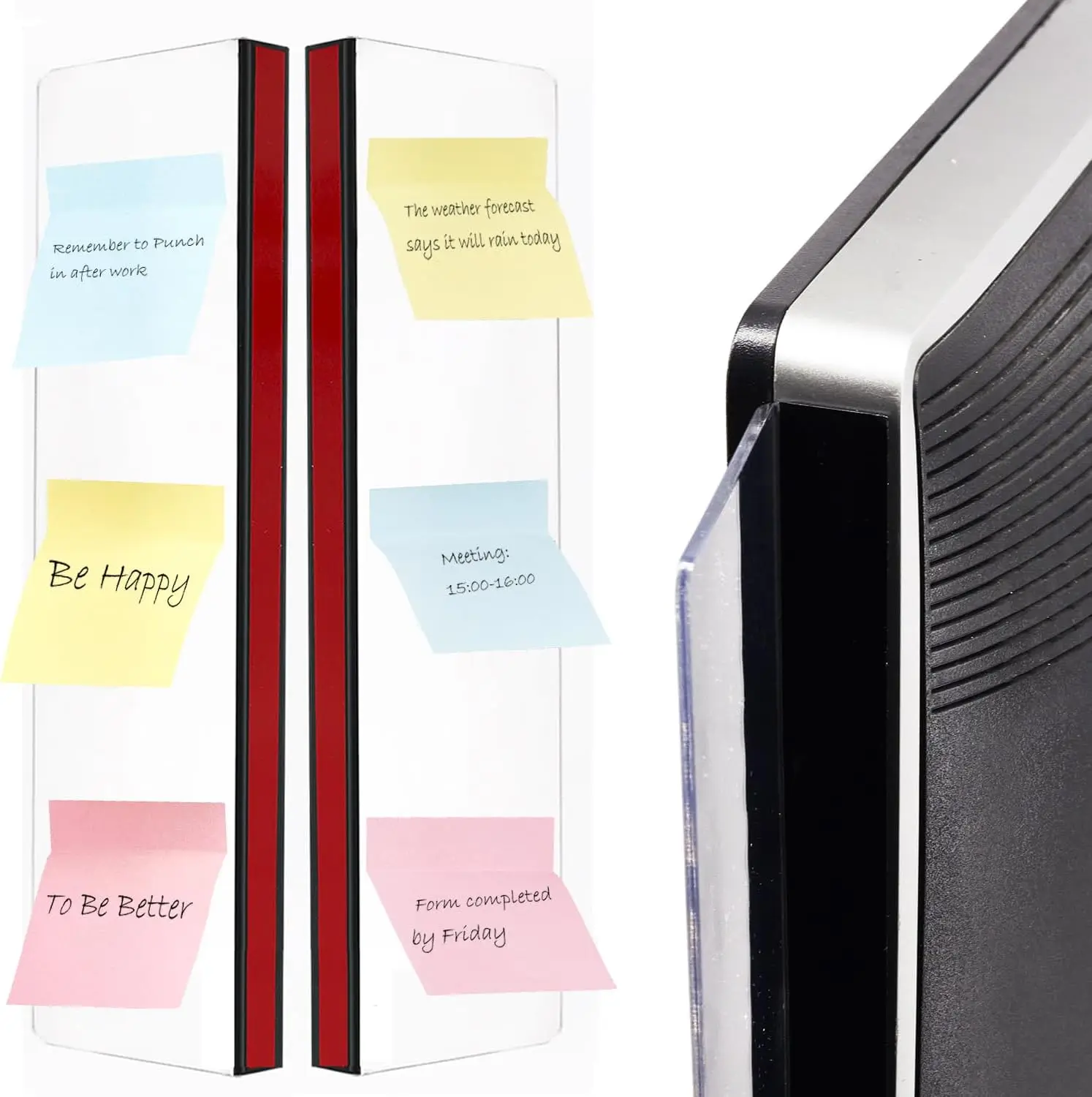 

Monitor Side Sticky Note Holder for Edgeless Screens, Office Desk Accessories, Home Decor