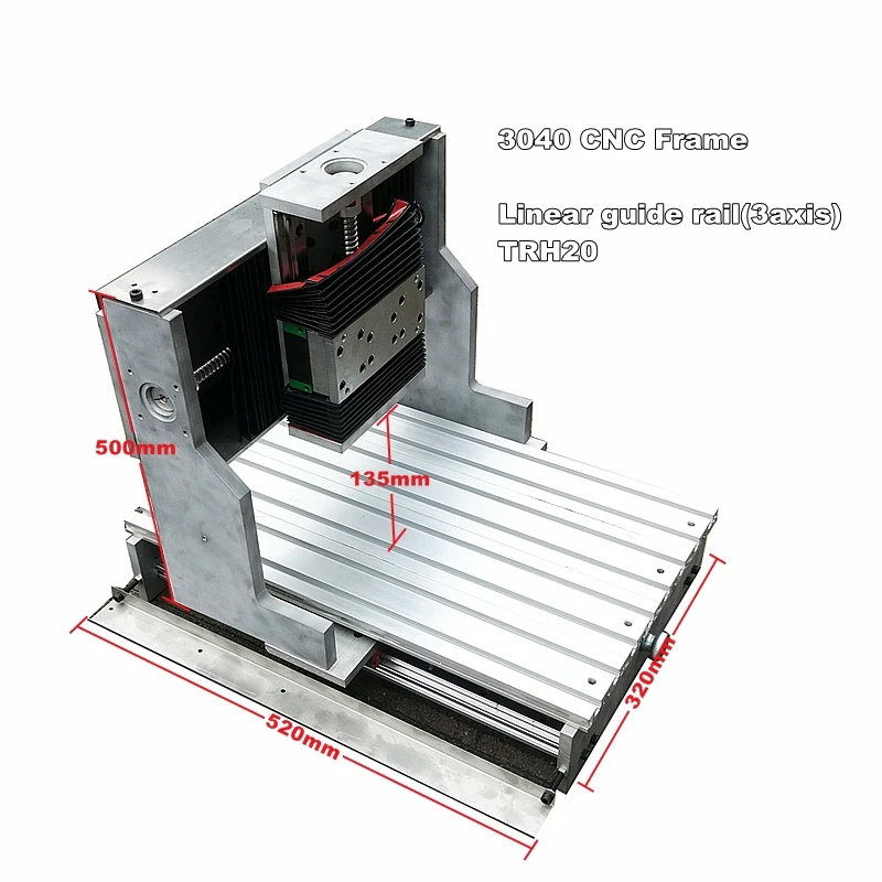 High Precision Liner Guides Rail CNC Frame Kit 3040 Ball Screw 1605 Aluminum Lathe Bed For cnc milling machine