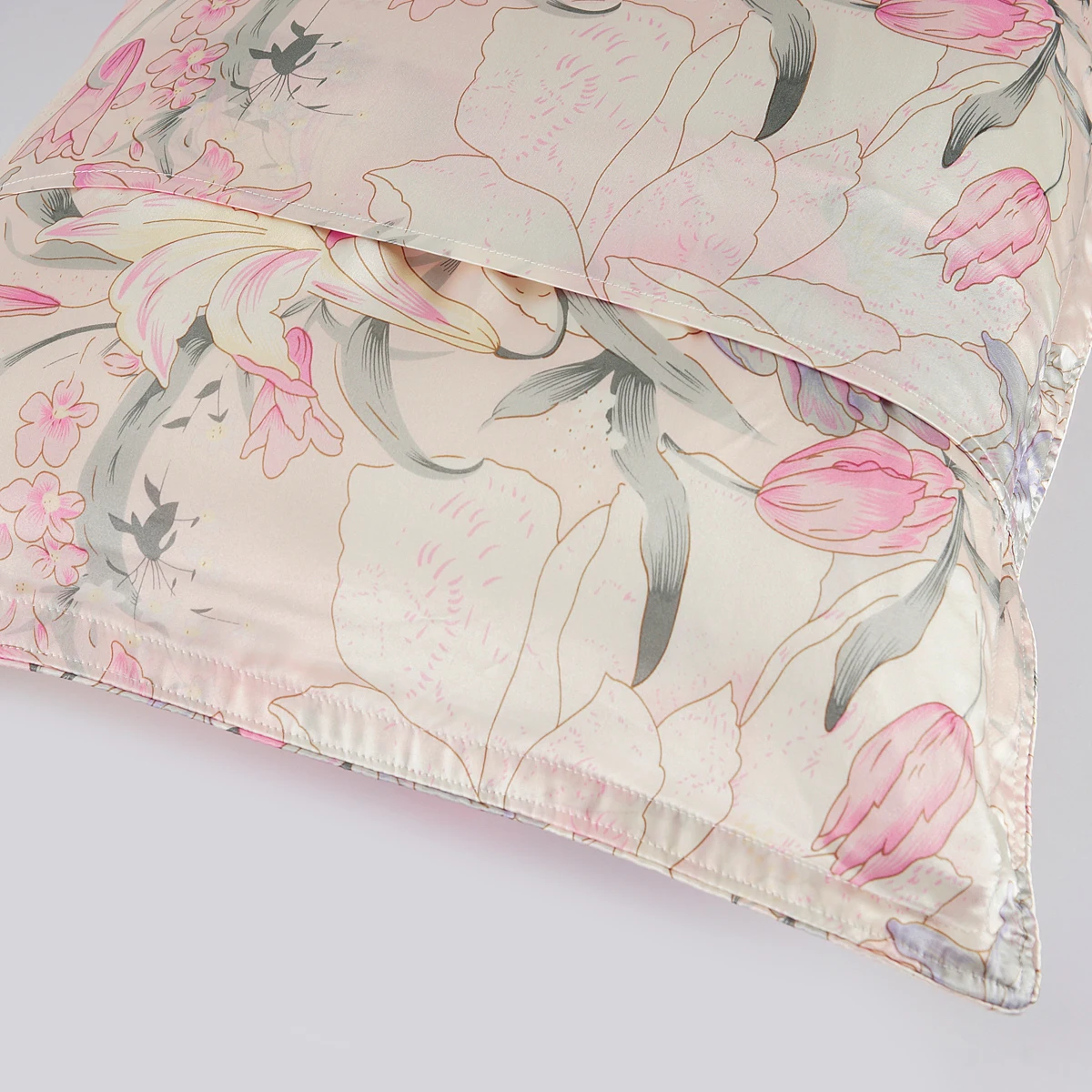 1 Pair 100% Nature Silk Pillowcase Soft Oxford Pillowcase with Envelope for Skin Care High Quality