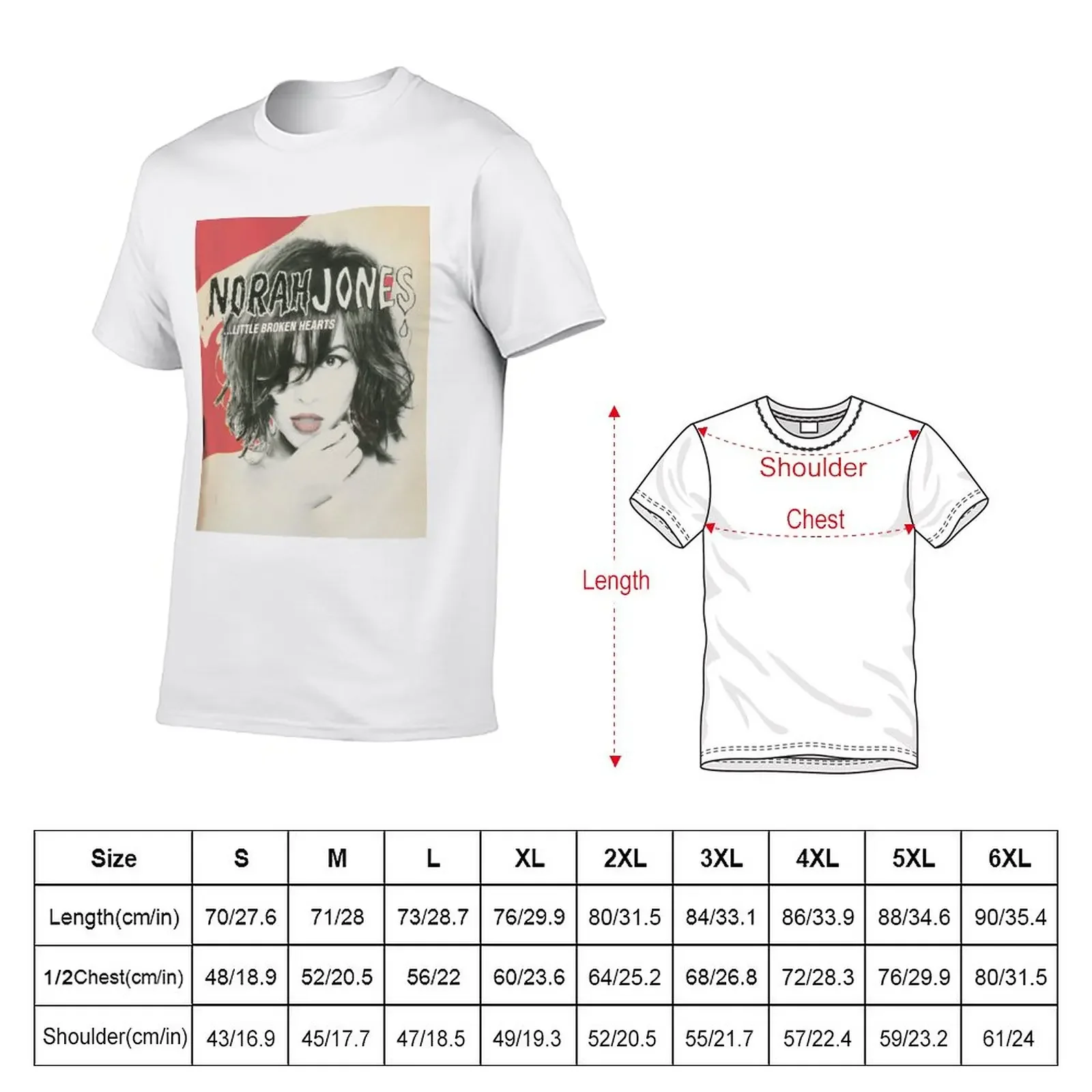 New NORAH JONES - LITTLE BROKEN HEARTS T-Shirt summer clothes summer tops mens big and tall t shirts