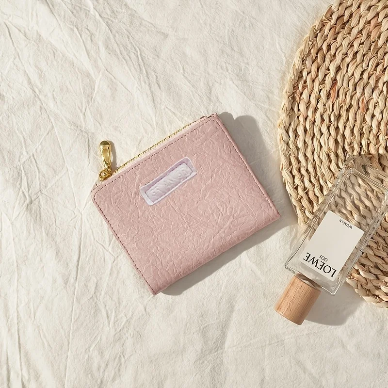 محفظة ريترو متعددة الاستخدامات للنساء والفتيات، حامل معرف متعدد الوظائف، حامل بطاقات بسحاب عالي الجودة، محفظة عملات معدنية بسيطة