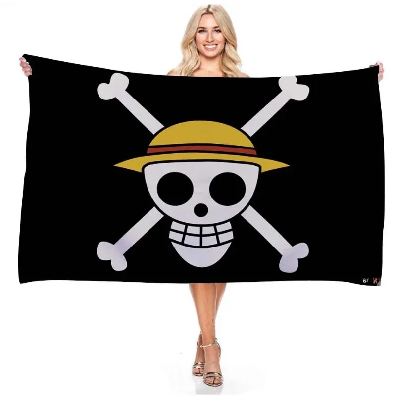 Hot selling One Piece 90*150CM Polyester Pirate Monkey D.Luffy Skull Flag One Piece straw hat pirates Trumpet banner flag