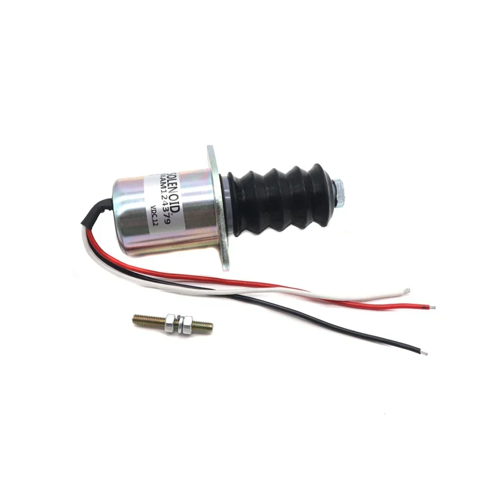 12V AM 124379   Solenoide de parada de combustible Solenoide de apagado AM 103337 -AFP2 para John Deere 3375 375 675 655 755 855 955 332 AM 124377