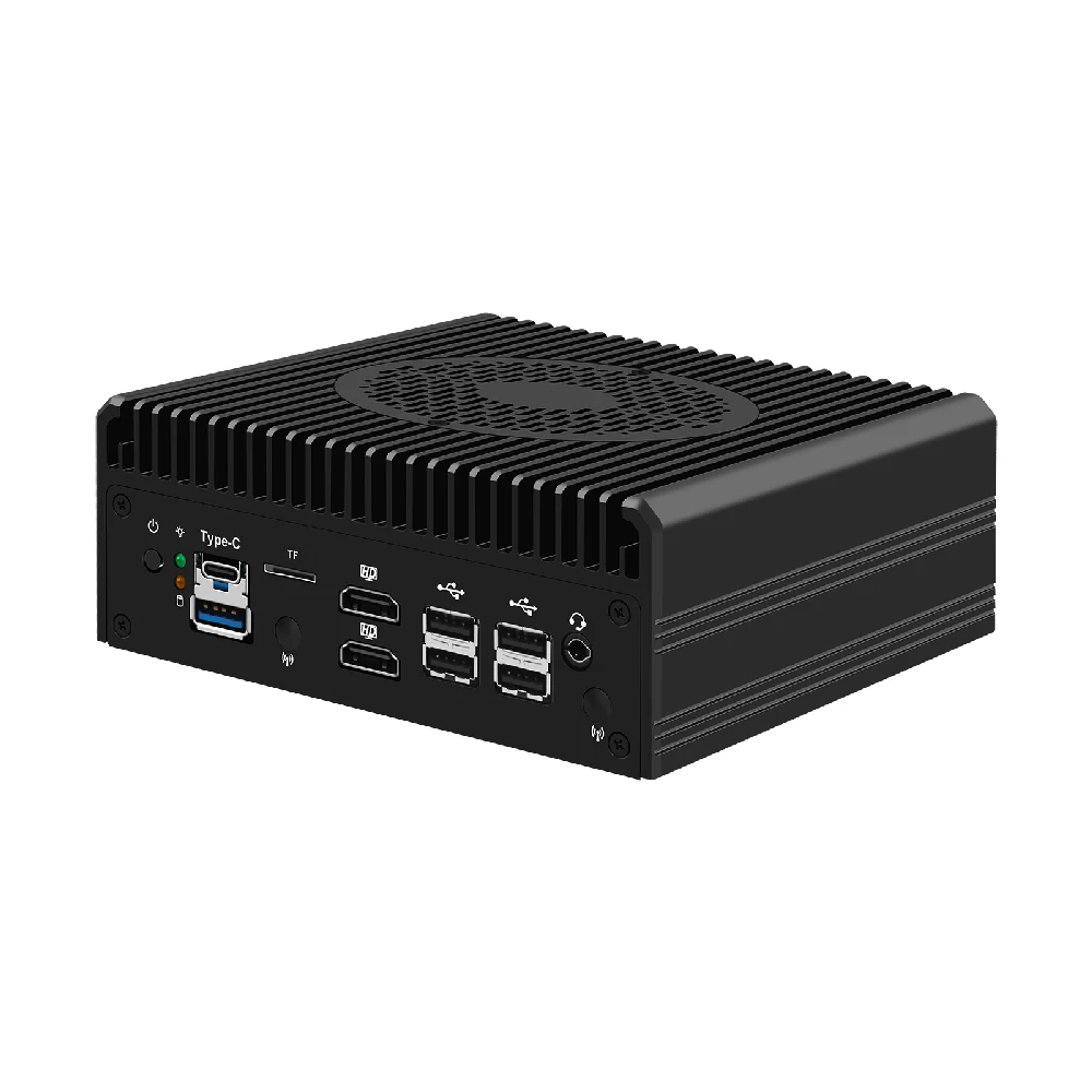 HUNSN Firewall Appliance,Mini PC,ntel N100/I3,RJ63,OPNsense,VPN,Router PC,2LAN, 2SFP+,2HDMI,TF,Type-C