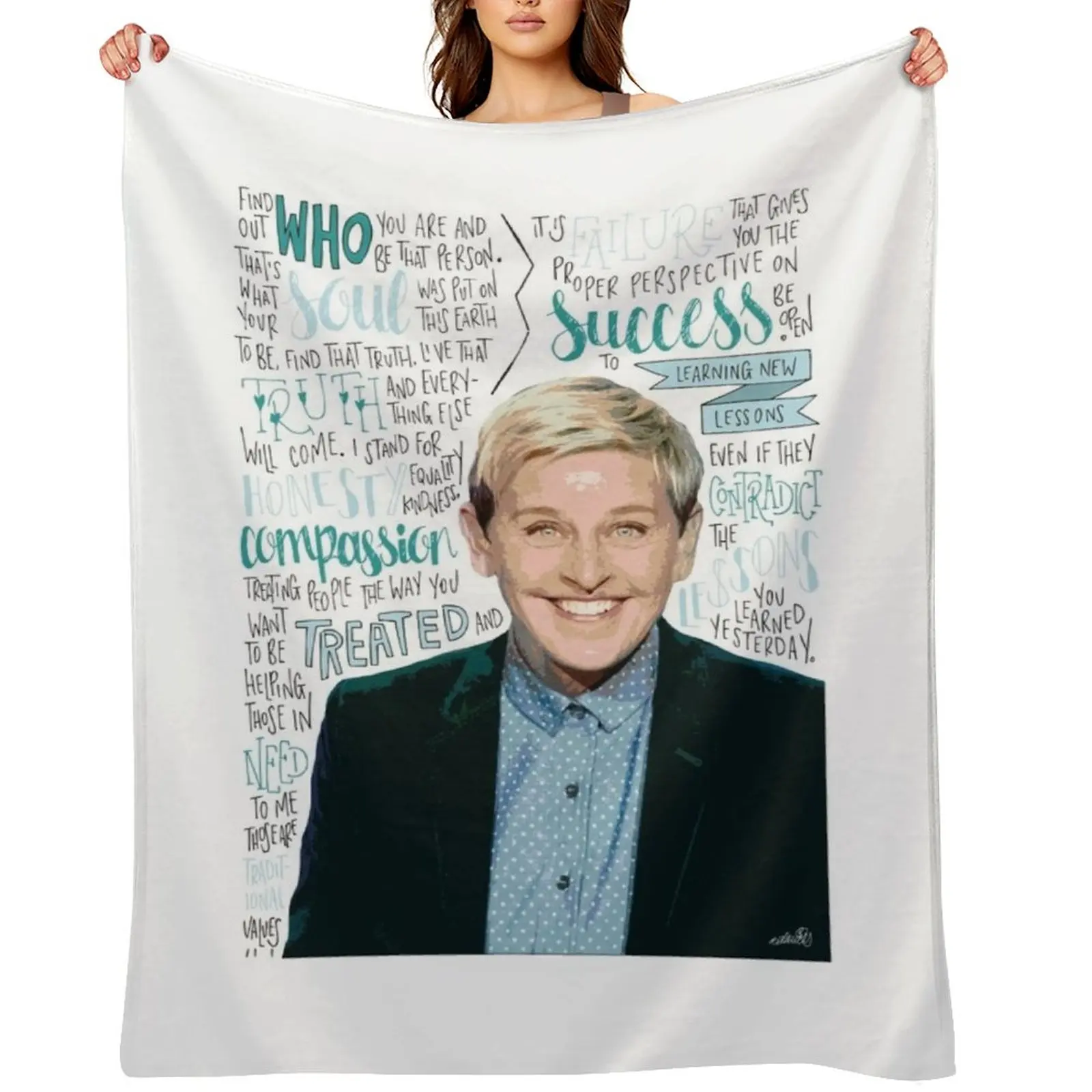 

Ellen DeGeneres Merch Throw Blanket Plush Thermal Decorative Sofas halloween Blankets
