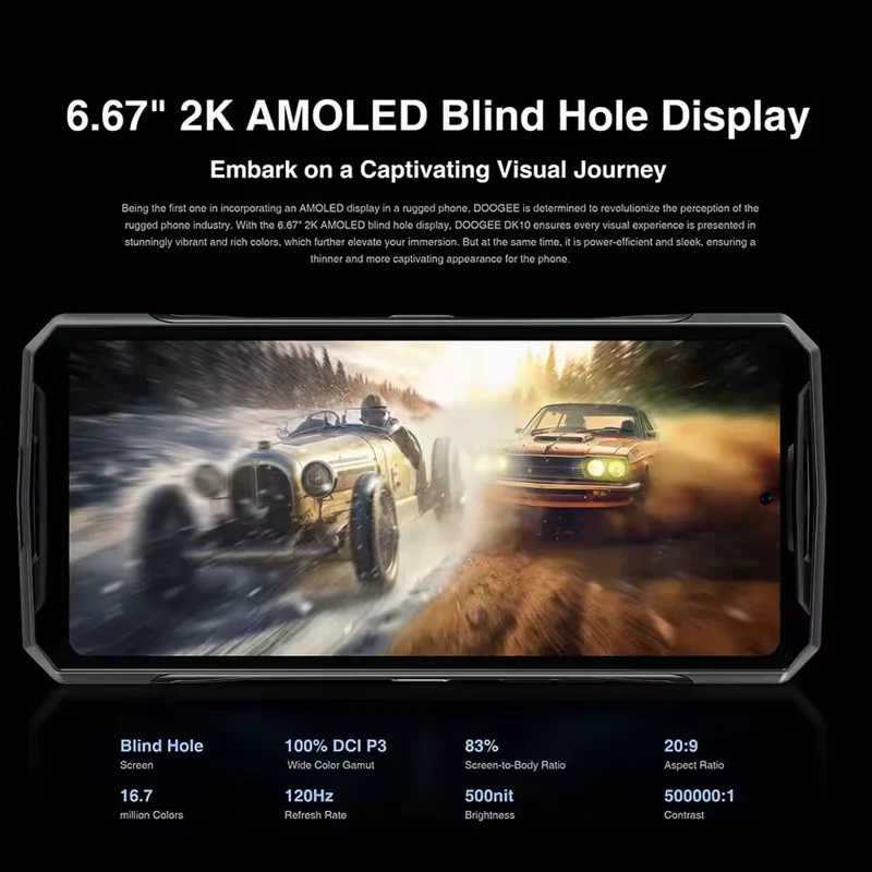 World Premiere DOOGEE DK 10 5G Dimensity 8020 Morpho Quad Camera 50MP Rugged Phone  6.67" 120Hz 2.5K AMOLED 120W 32 GB+512 GB image 4
