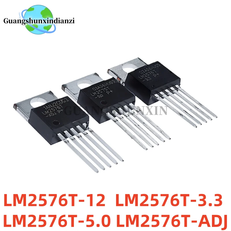 10PCS 100% NEW high-quality LM2576 LM2576T LM2576T-ADJ  LM2576T-3.3 LM2576T-5.0 LM2576T-12 TO-220-5