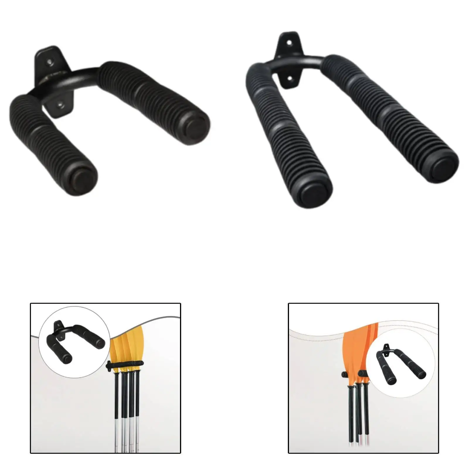 

Boat Paddle Storage Rack Black High Performance Easy to Install Sturdy Professional Heavy Duty Replace Parts Oars Holder