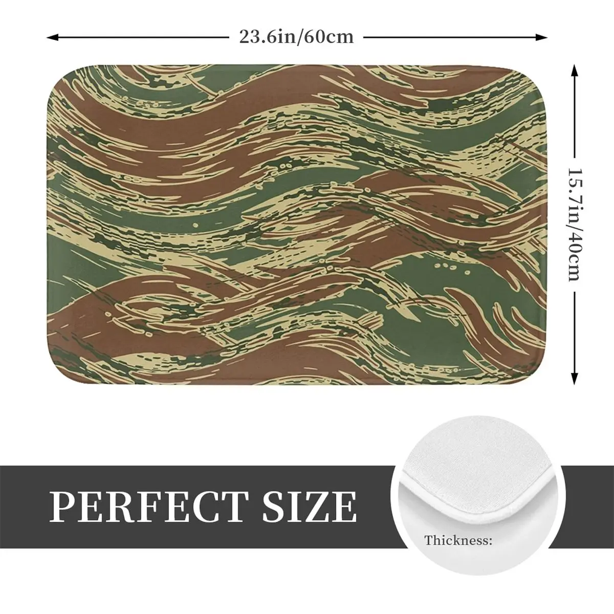 Rhodesian Brush Stroke Camouflage Doormat Kitchen Entrance Home Floor Mat Non-slip Carpet Rug for Bathroom Footpad Mats