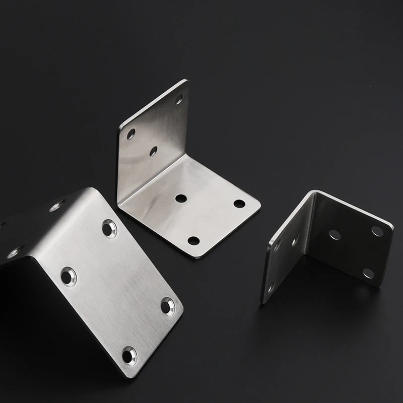 2-20Pcs L-shaped/T-shaped Iron Corner Code 90 Degree Right Angle Fixed Bracket Connector Furniture Bed Frame Cabinet Support