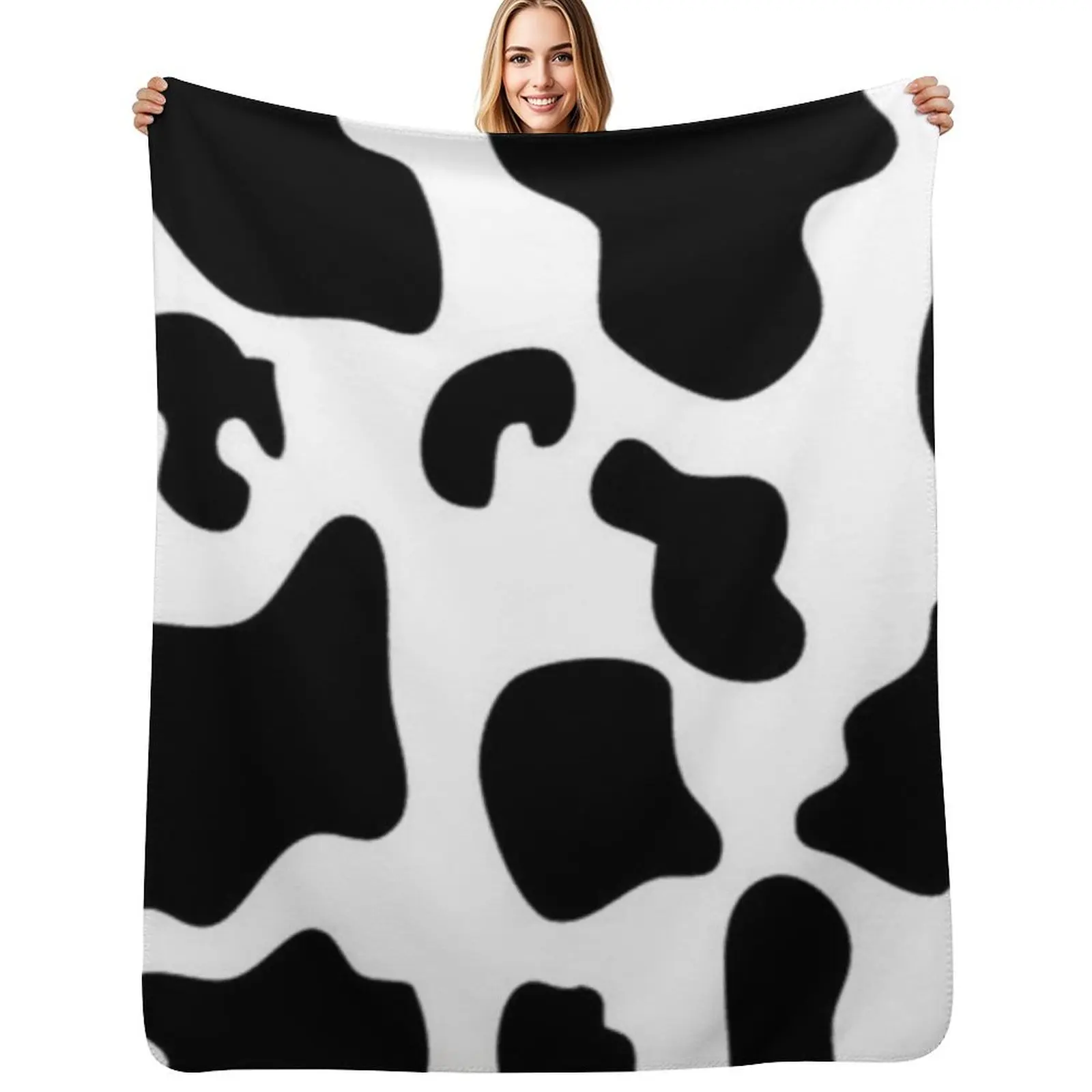 Cow Spots Throw Blanket Cozy Microfiber Throw Blanket for Home Bedroom