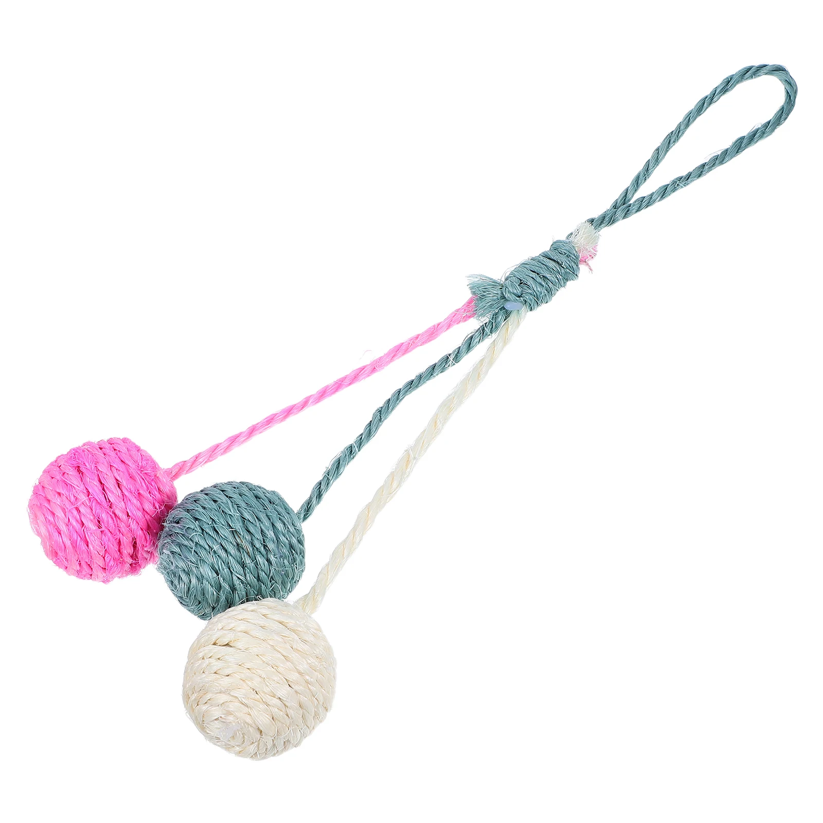 Balle suspendue à gratter, balles de jeu d'intérieur interactives pour chats, colorée, Durable, résistante aux morsures, facile à installer, jouet d'activité pour animaux de compagnie