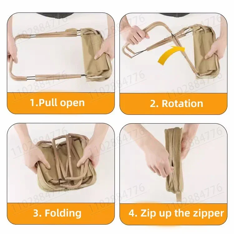 Portable multifunctional outdoor picnic camping folding chair, ultra light fishing stool, travel stool, fishing accessories