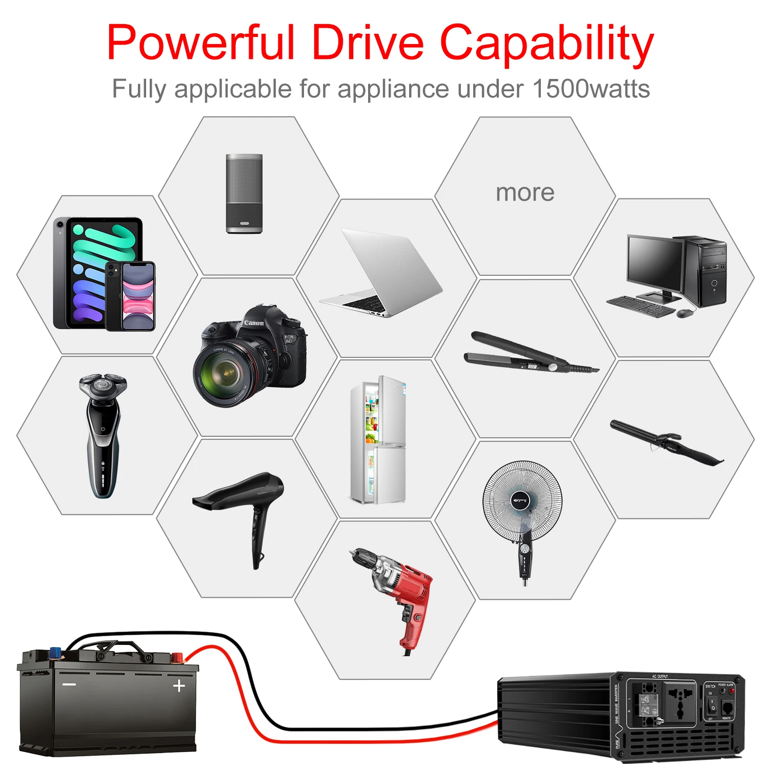 Imagem -04 - Inversor de 1500w dc 12v 24v 48v para ac 110v 220v Onda Senoidal Pura Inversor de Energia Solar Controle Blutooth Novo