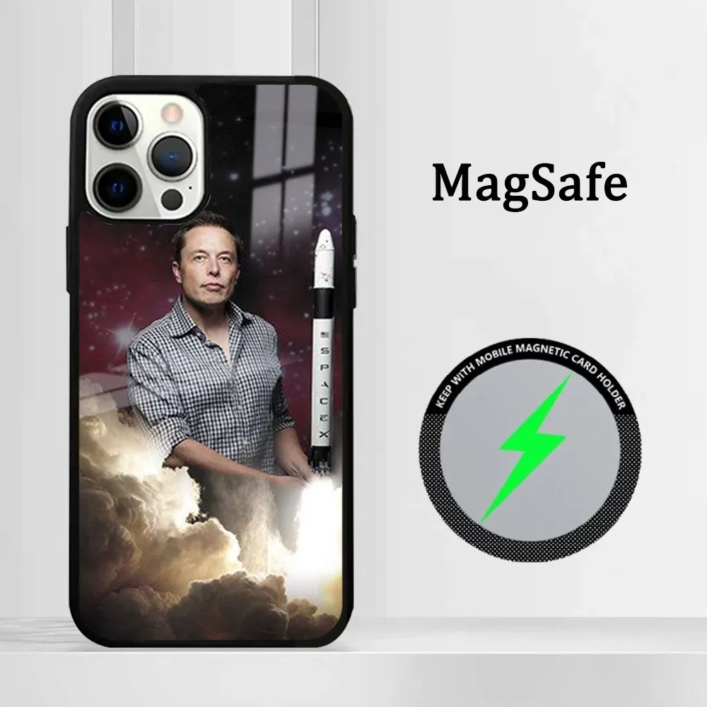 New Elon Musk Mars Bfr Rocket Phone Case For iPhone 16 15 14 13 12 11 Pro Max Plus Mini Magsafe Mirror Wireless Magnetic Cover