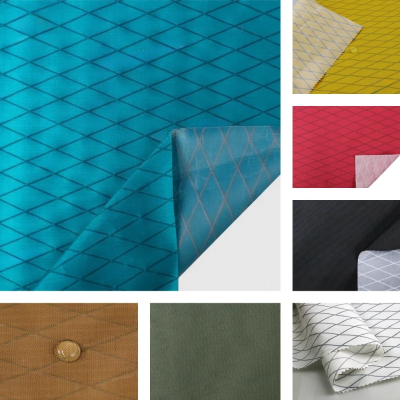 

7 Colors 210D Nylon Grid X-PAC Fabric High-strength Composite Waterproof Luggage Tactical Equipment Three-layer Cloth Sewing