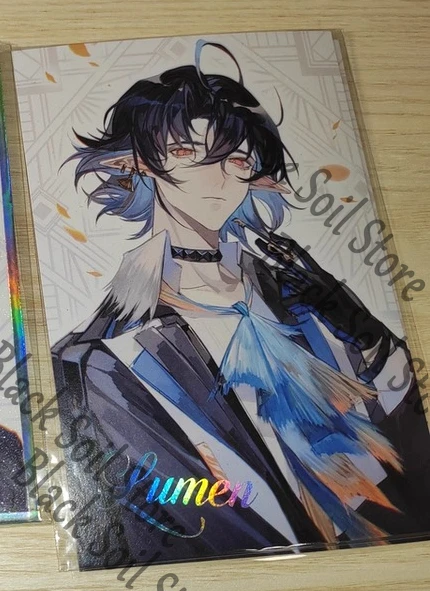 Game Arknights Lumen Cosplay Cartoon Doujin Merchandise Tinplate Badge Color Paper Postcard Gift Collection Exquisite Decoration