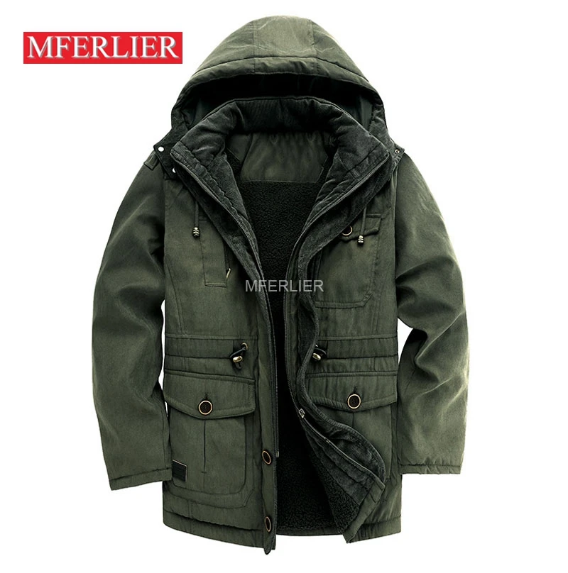 Winter Large Size Coats 9XL 8XL 7XL Bust 150cm Fleece Jackets Men