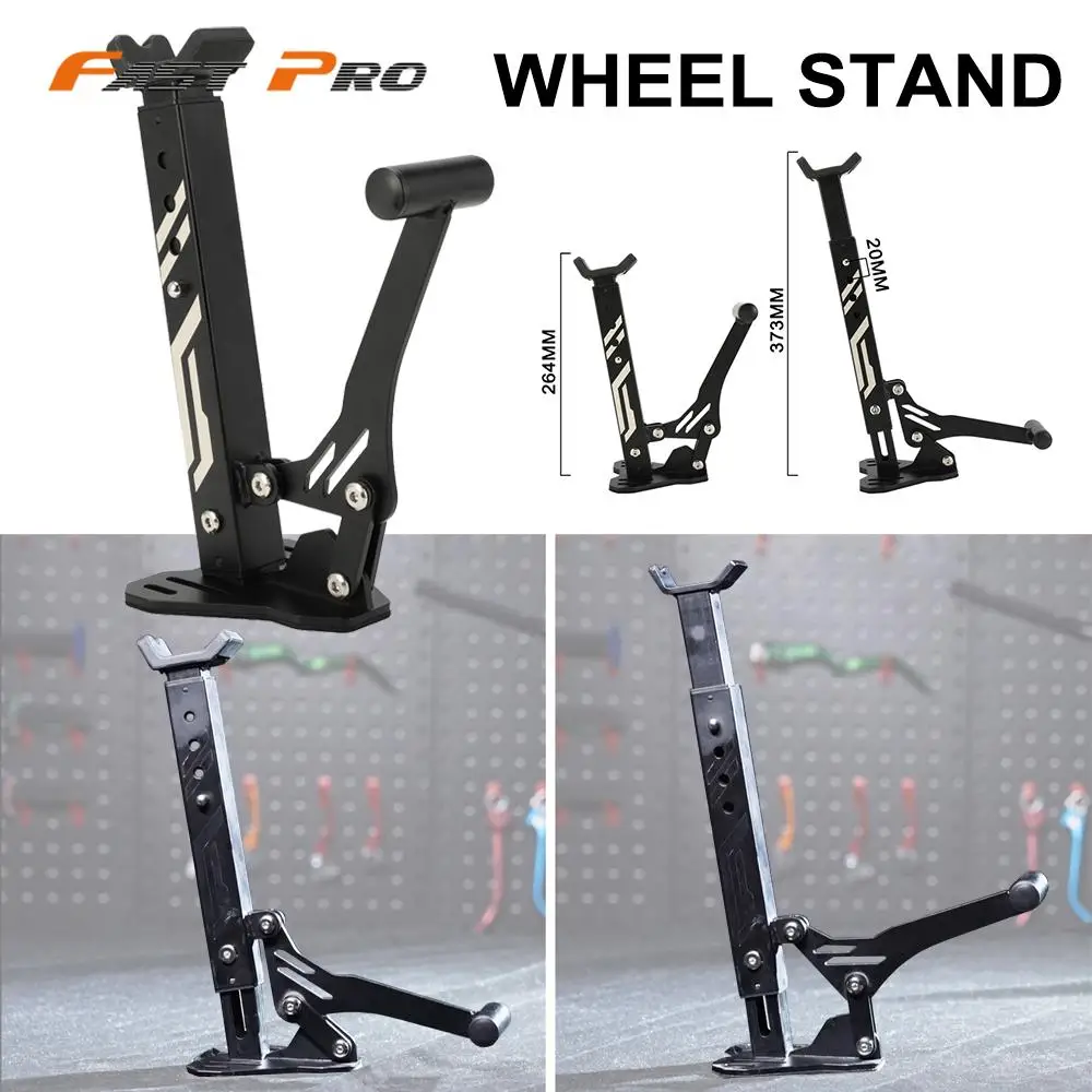 

Motorcycle Wheel Stand Portable Handle Single Sided Paddock Stand Front Rear Support Foldable Tire Repairing Tool lift Universal