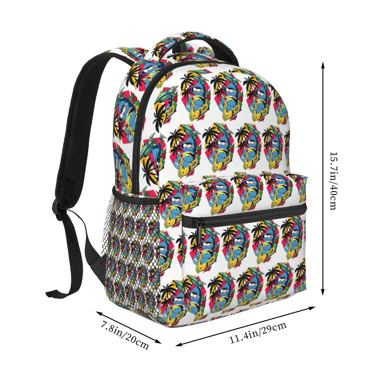 Save The Planet Kill All Humans Bender Futurama Robot Graphic Backpack Hot Sale Daypack Children BookBag School Bag Shoulder Bag