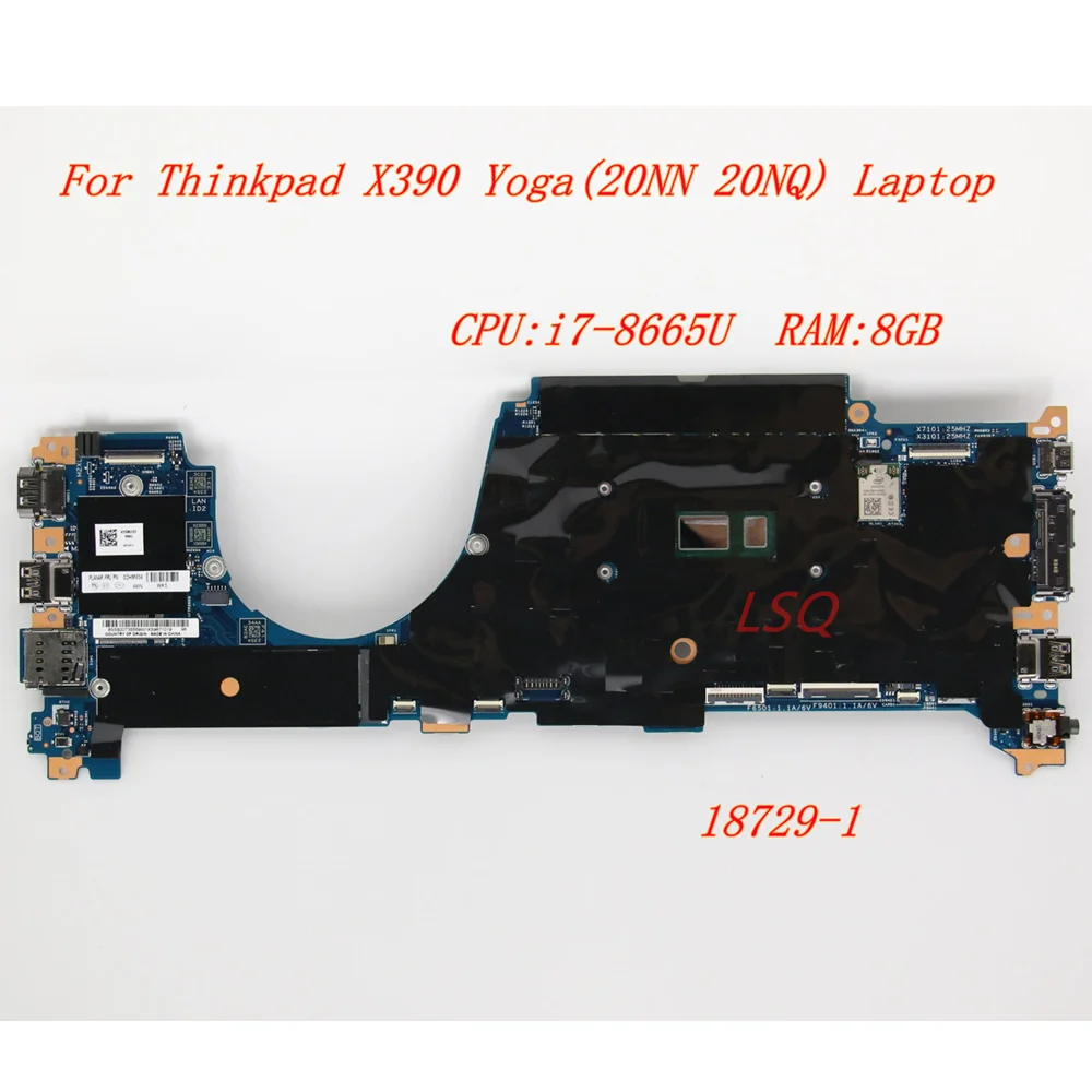 

New Mainboard For Thinkpad X390 Yoga Laptop Motherboard CPU:i7-8665U RAM:8GB 18729-1 02HM804 02HM803 02HM805 02HM813 02HM812