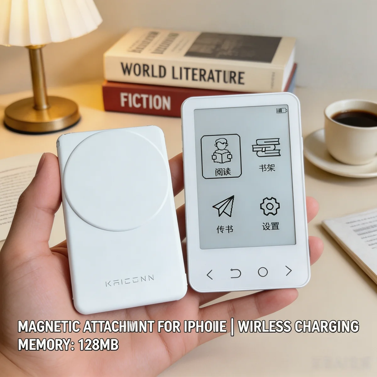 Ultra Thin 650mAh E Ink Reader Magnetic Portable Wireless Charging 3.52 Inch 66g High Refresh Rate Backlight eReader for Student
