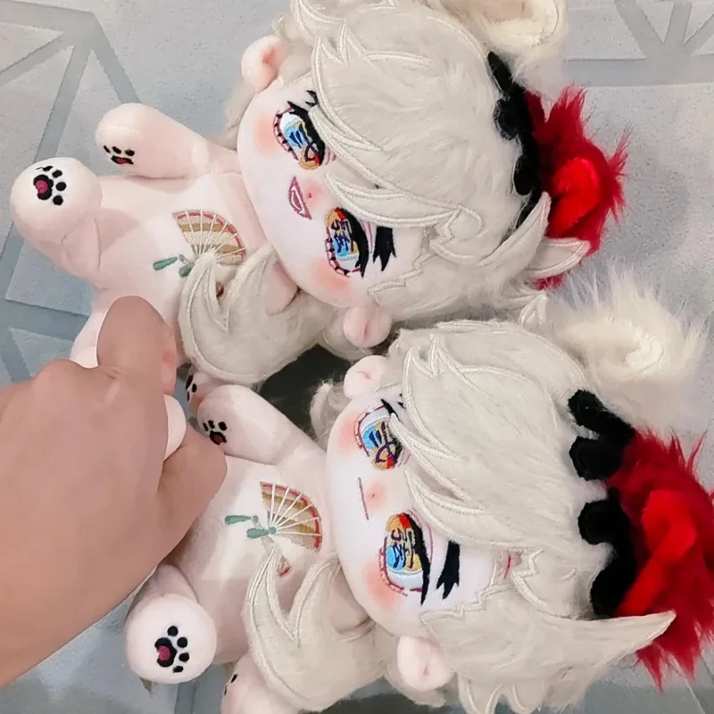 

20cm Anime Attributes Role Douma Kawaii Cosplay Cotton Doll With Skeleton Diy Soft Plushies Action Figure Fans Surprise Gifts