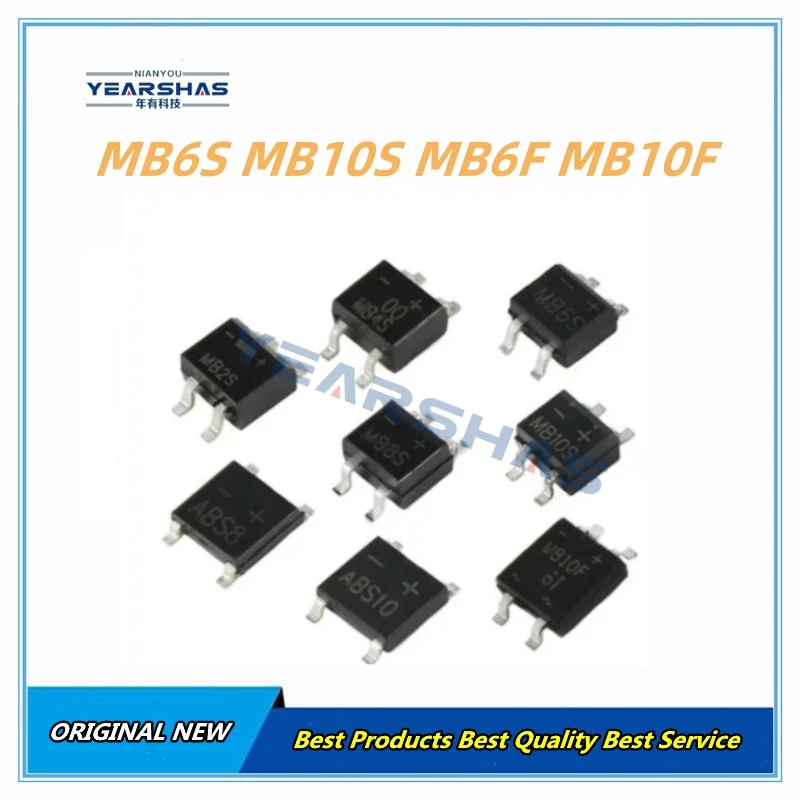 20PCS/LOT MB6S MB10S MB6F MB10F DB104S DB105S DB106S ABS8 DB207S DB157S DB107S ABS6 ABS10 ABS210 SOP-4 Rectifier Bridge