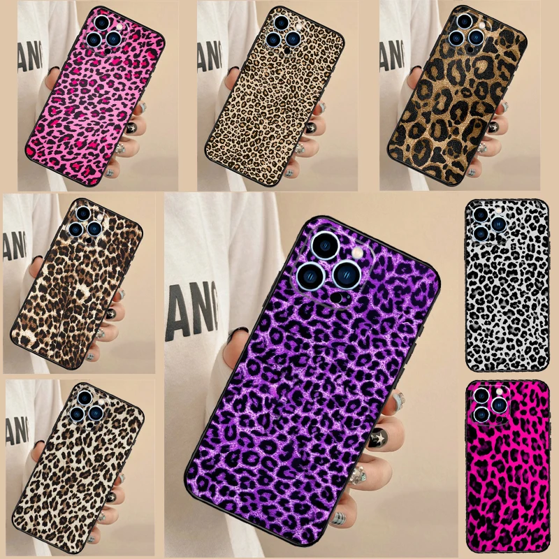 حافظة بطباعة الفهد لهاتف Realme C55 C51 C75 C63 C61 C53 C35 C65 C67 C71 11 12 13 14 15 Pro Plus GT6 GT7 Pro