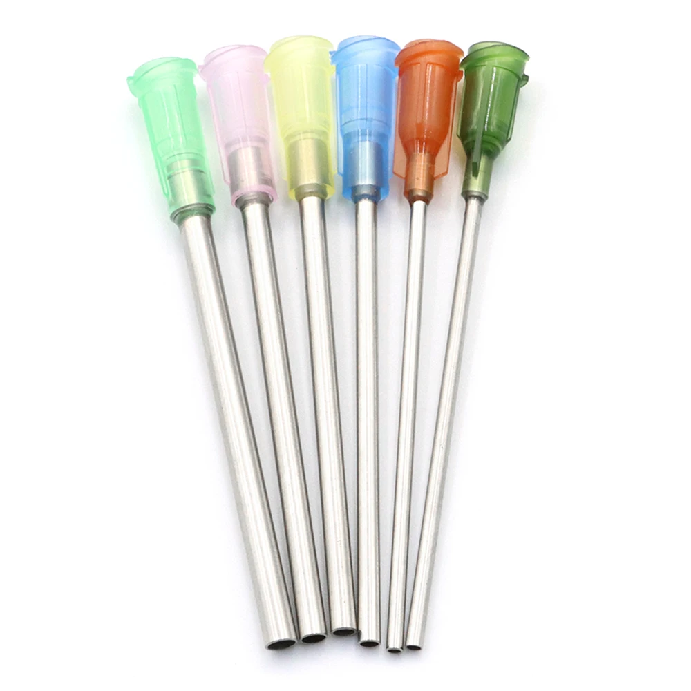 30pcs 50mm Dispensing Needle Syringe Needle 2 Inch Glue Needle for Filling Glue, Ink and Syringes, 6 Different Specifications