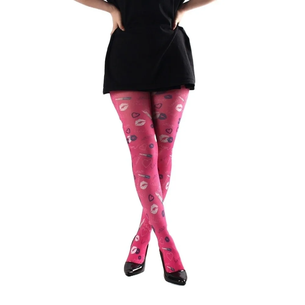 

Fashion Classic Tartan Women's Pantyhose Semi-Opaque Red Purple Blue Printed Tights Scottish Check Pattern High Pantyhose