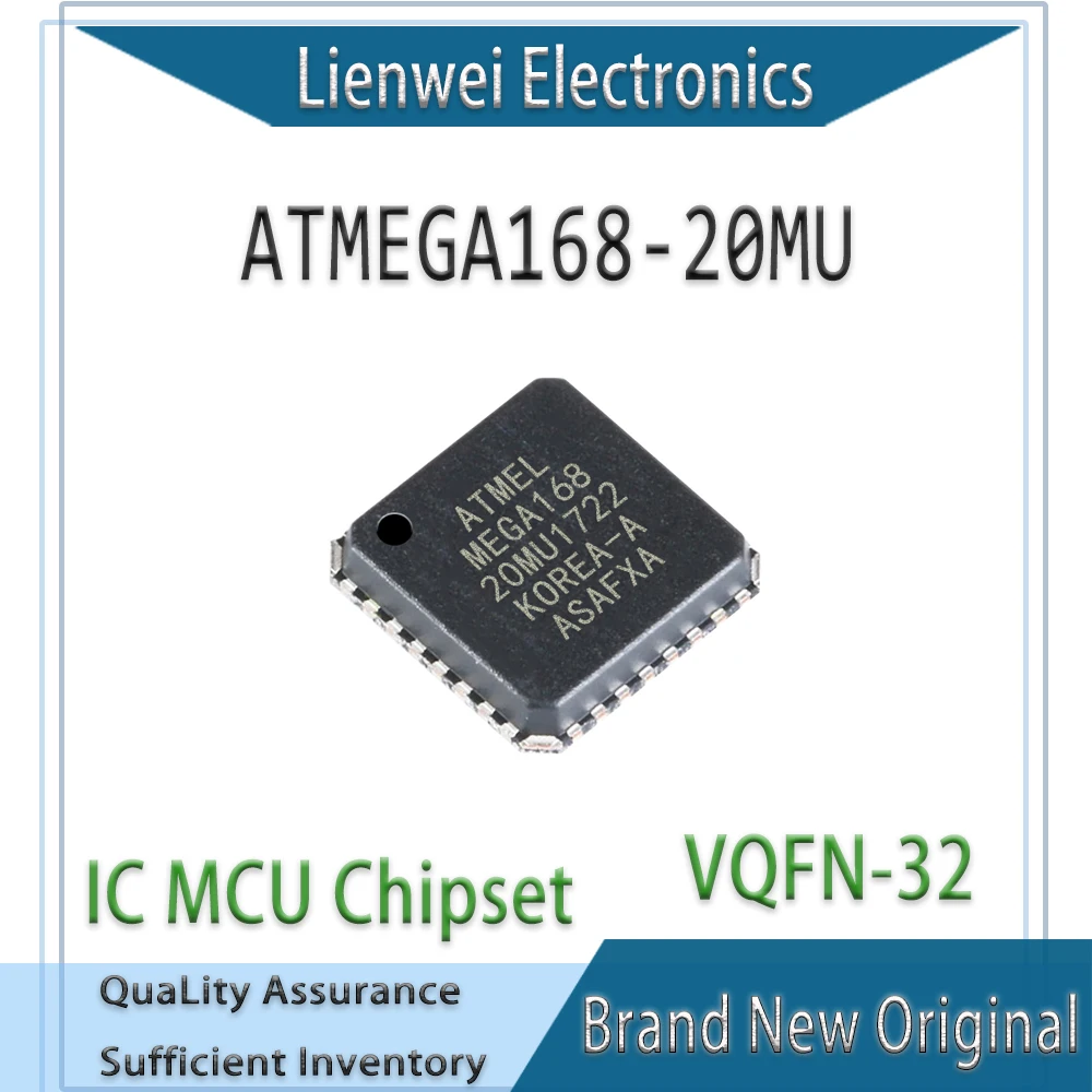 

100% New Original MEGA168 ATMEGA168-20MU ATMEGA168 IC MCU Chipset VQFN-32