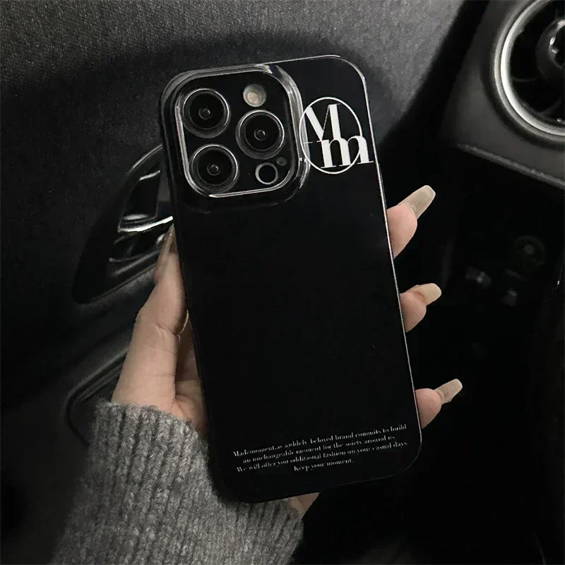 

Case for IPHONE13 13PRO 14PLUS 14PROMAX IPHONE15 15PRO 15PLUS 15PROMAX Simple Couple Black and White Anti-drop Mobile Phone Case