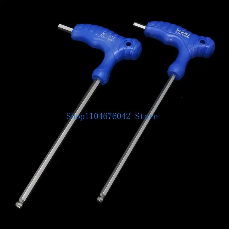 652F H5/H6 5mm/6mm T-Handle Allen for Key Ball Tip Hexagon Wrench Repair Hand Too