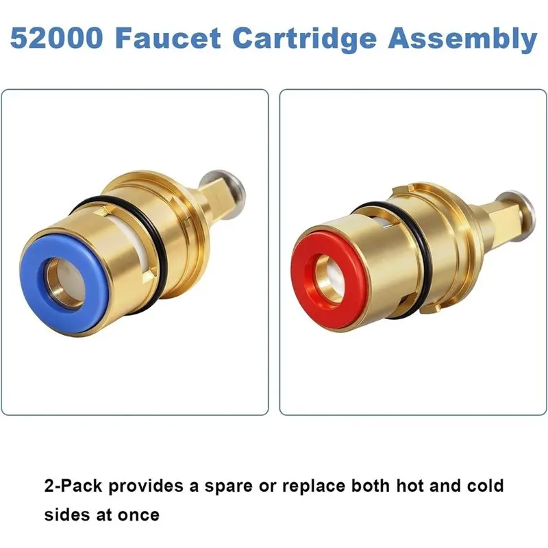 ABKO-2-Pack 52000 Dual Handle Brass Shell Disc Cartridge